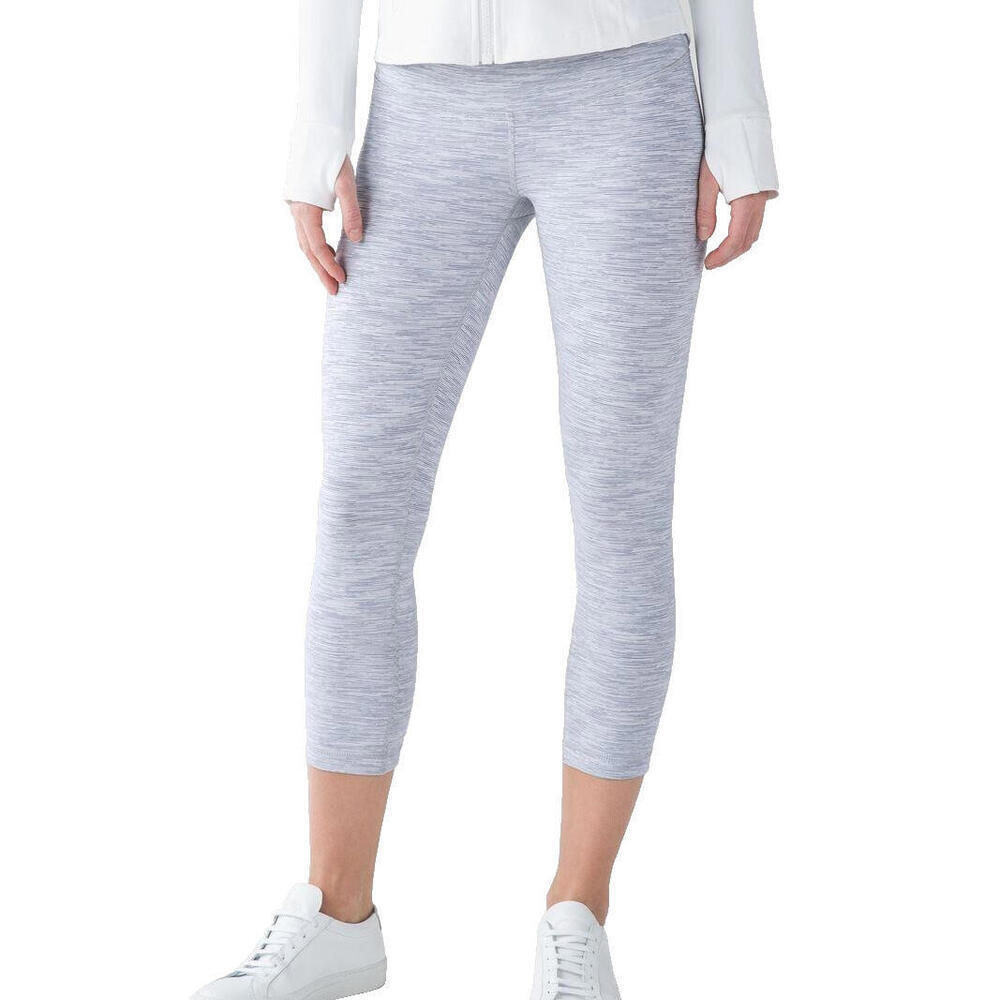 Lululemon Women's US4 Heathed Slate Gray Wunder Under Crop III Legging Pants